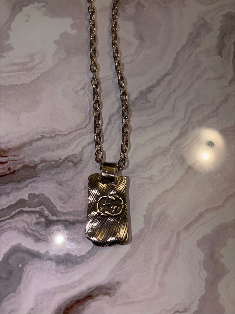 Designer Dog Tag Pendant Necklace